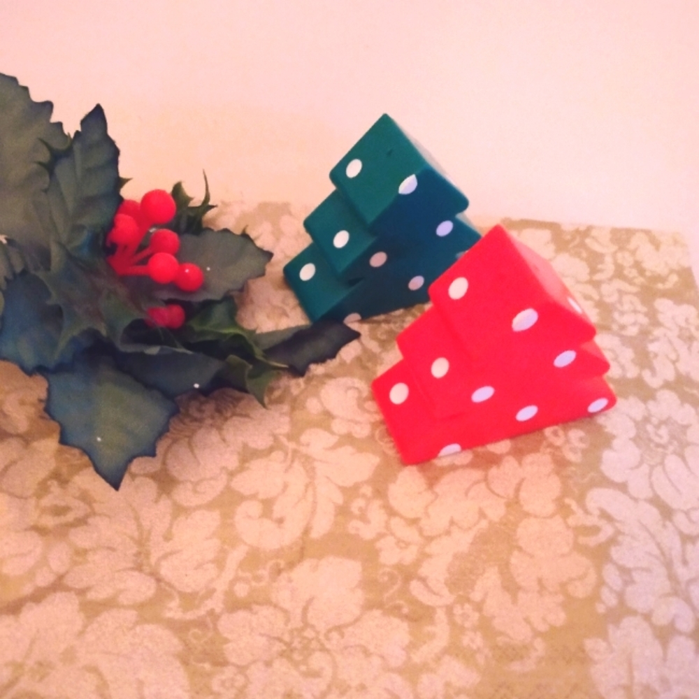 Vtg. Christmas Tree Salt & Pepper Shakers by Hallmark